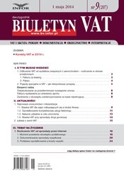 : Biuletyn VAT - e-wydanie – 9/2014