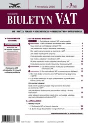 : Biuletyn VAT - e-wydanie – 9/2016