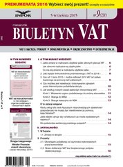 : Biuletyn VAT - e-wydanie – 9/2015