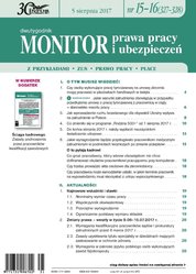 : Monitor Prawa Pracy i Ubezpieczeń - e-wydanie – 15-16/2017