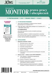 : Monitor Prawa Pracy i Ubezpieczeń - e-wydanie – 17/2017