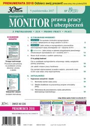 : Monitor Prawa Pracy i Ubezpieczeń - e-wydanie – 19/2017