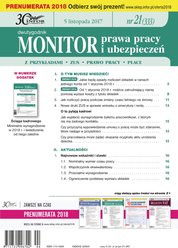 : Monitor Prawa Pracy i Ubezpieczeń - e-wydanie – 21/2017